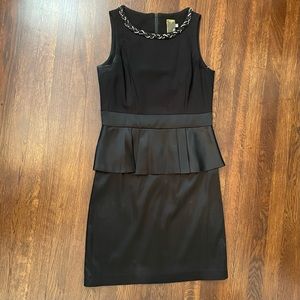 Taylor Black Peplum Dress Size 10